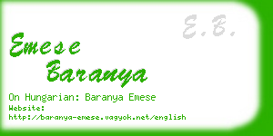 emese baranya business card